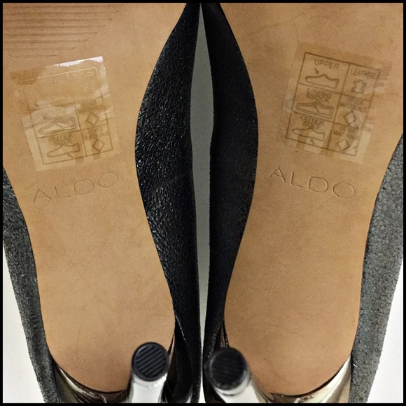 Aldo Pewter Leather Dress Pumps - Picture 7 of 9